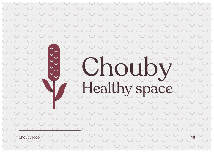 تصميم هوية بصرية لمحل منتجات صحية chouby