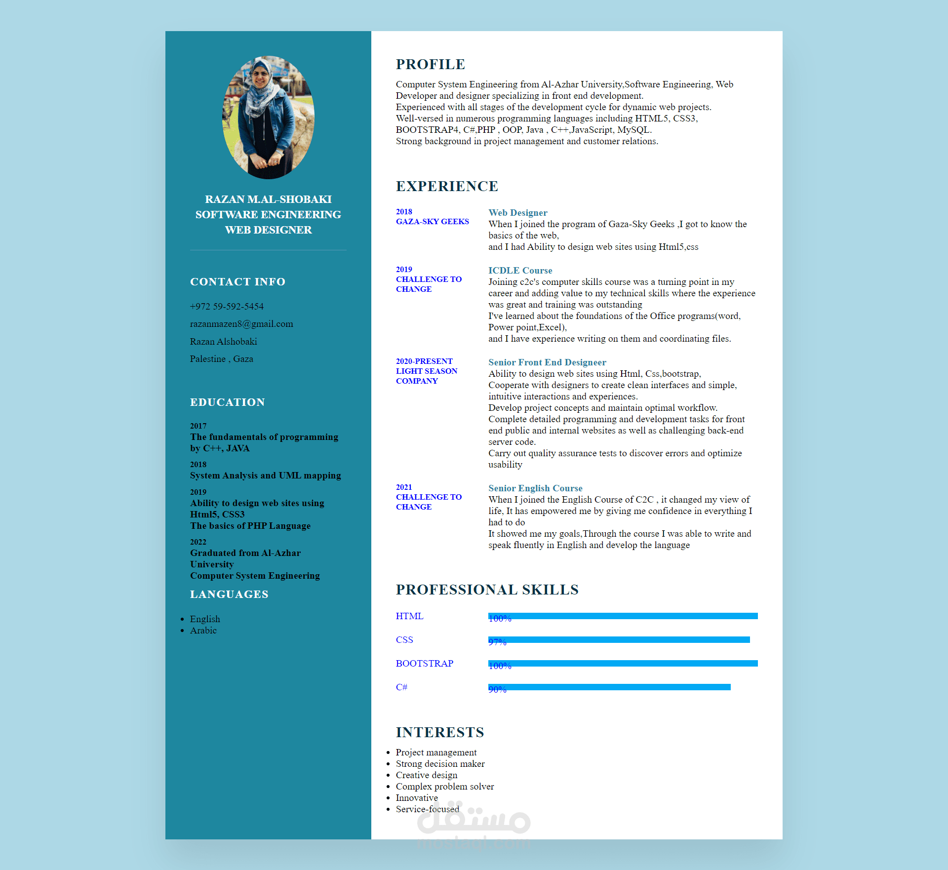 Cv Pattern Word Format