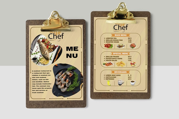 menu restaurant