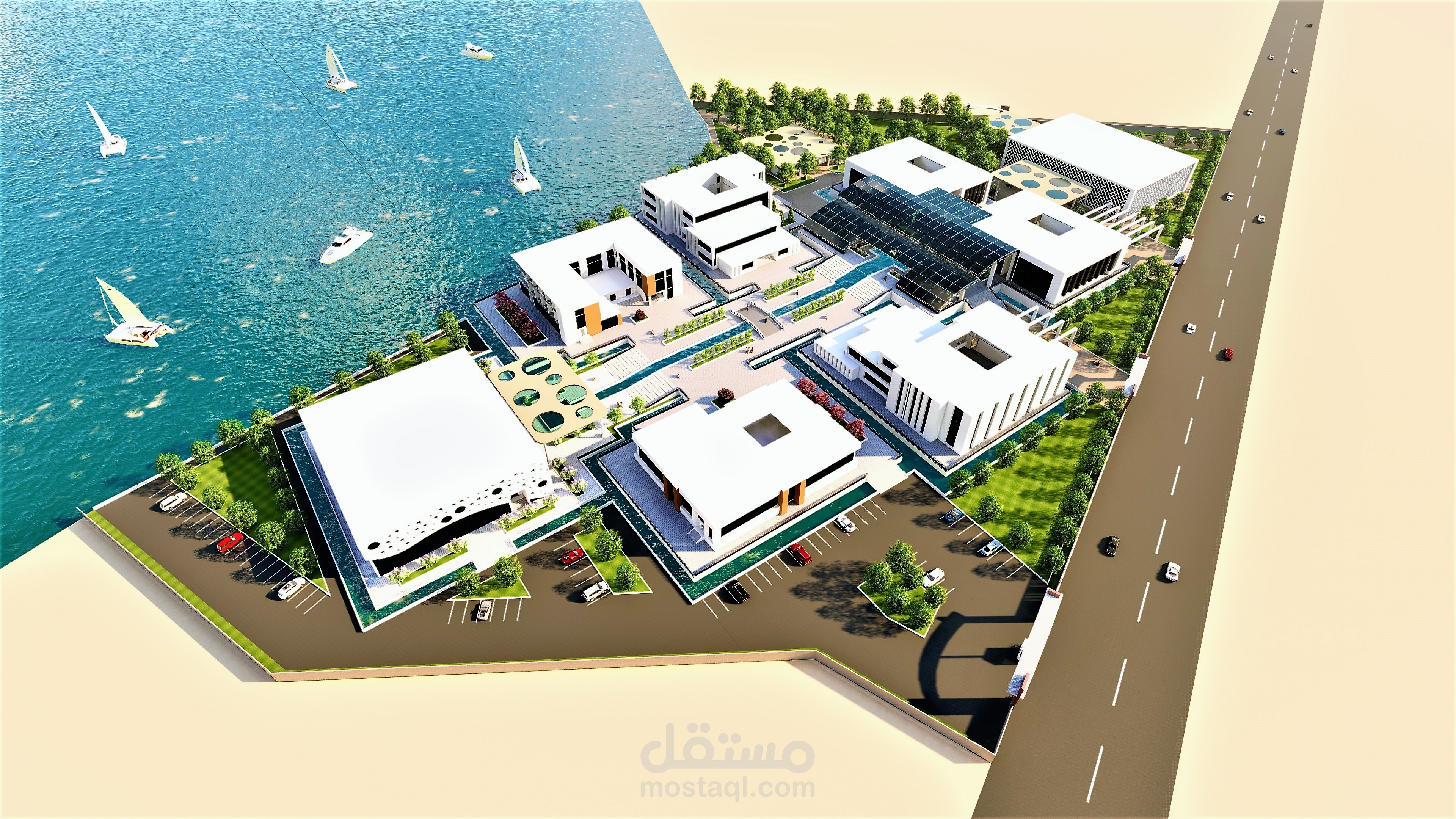 مشروع تصميم معماري لجامعة متخصصة