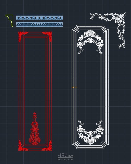 رسومات تنفيذيه ورسومات اتوكاد لقطع فنيه