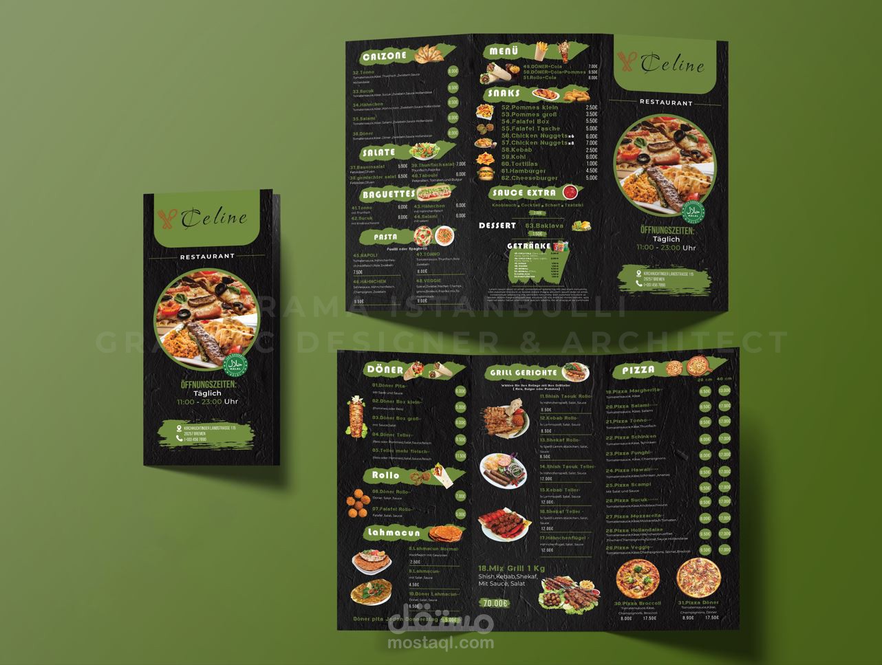 تصميم منيو مطاعم-Designig restaurant's Menu and Flyer