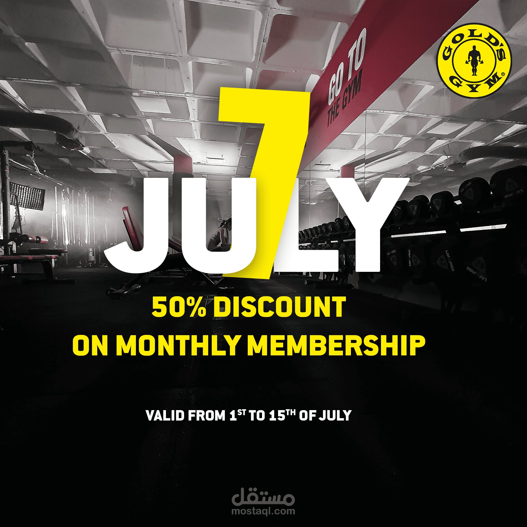 بوست سوشيال ميديا لــ Gold's Gym