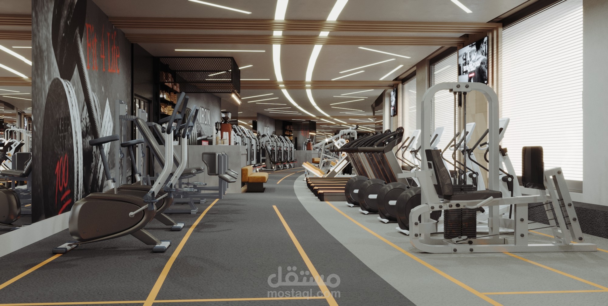 صالة رياضية في الكويت Gym design