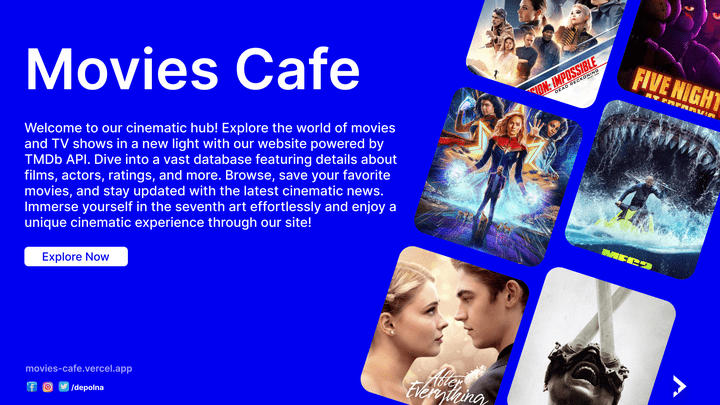 Movies Cafe - Explore the world of movies and TV shows
