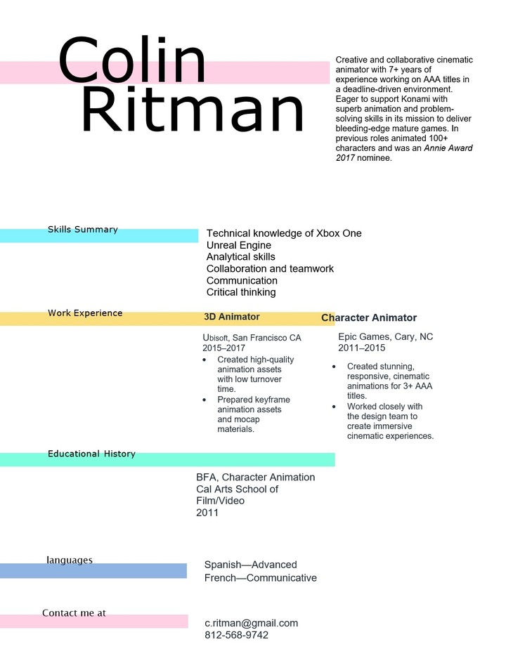 تصميم Resume احترافي وبطريقة الانفوجرافيك