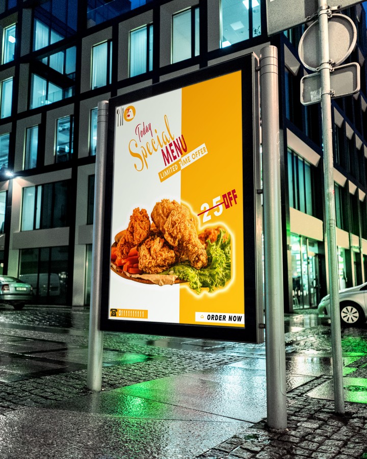 banner for chicken restaurant offer