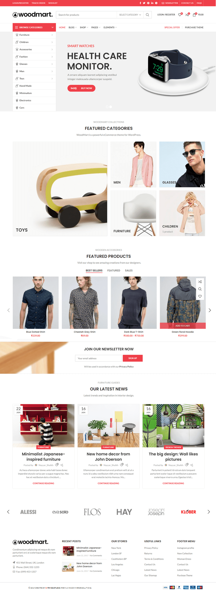 A ecommerce woodmart website