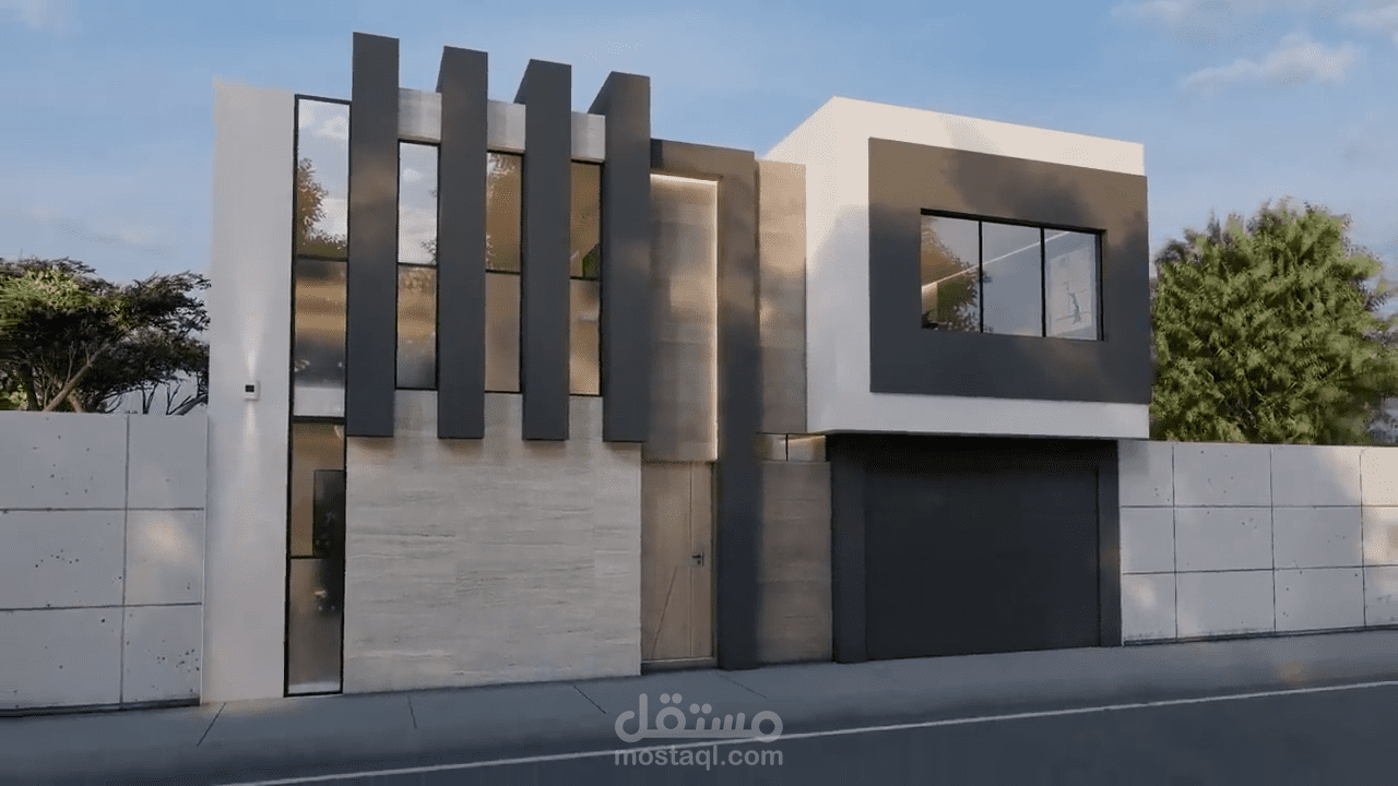 منزل 10x10 واجهة واحدة
