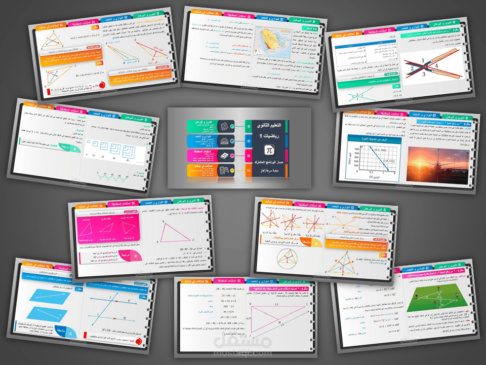تصميم عرض باوربوينت لمادة الرياضيات الطور الثانوي (منهج السعودية)