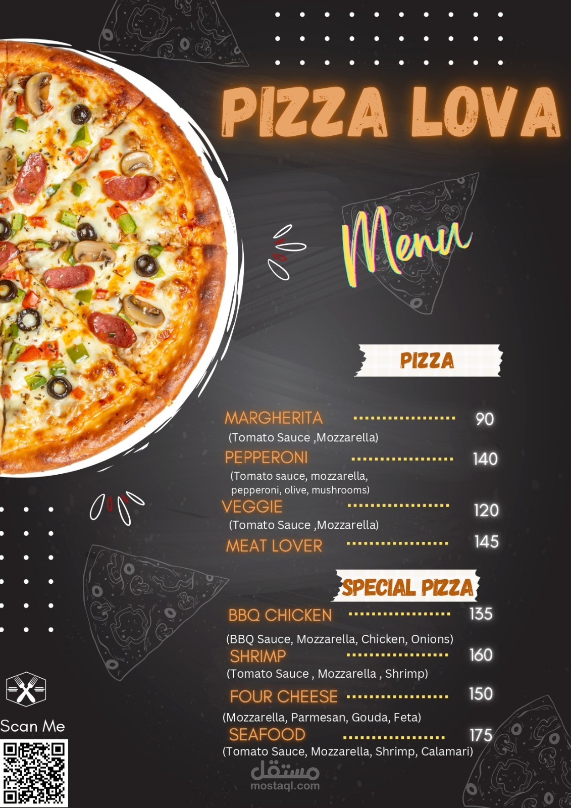 Pizza Menu