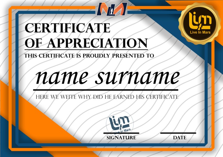 Lim certificate of appreciation