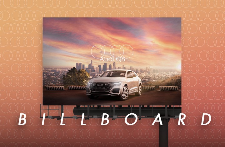 لوحة اعلانية لسيارة Audi Q8 BILLBOARD