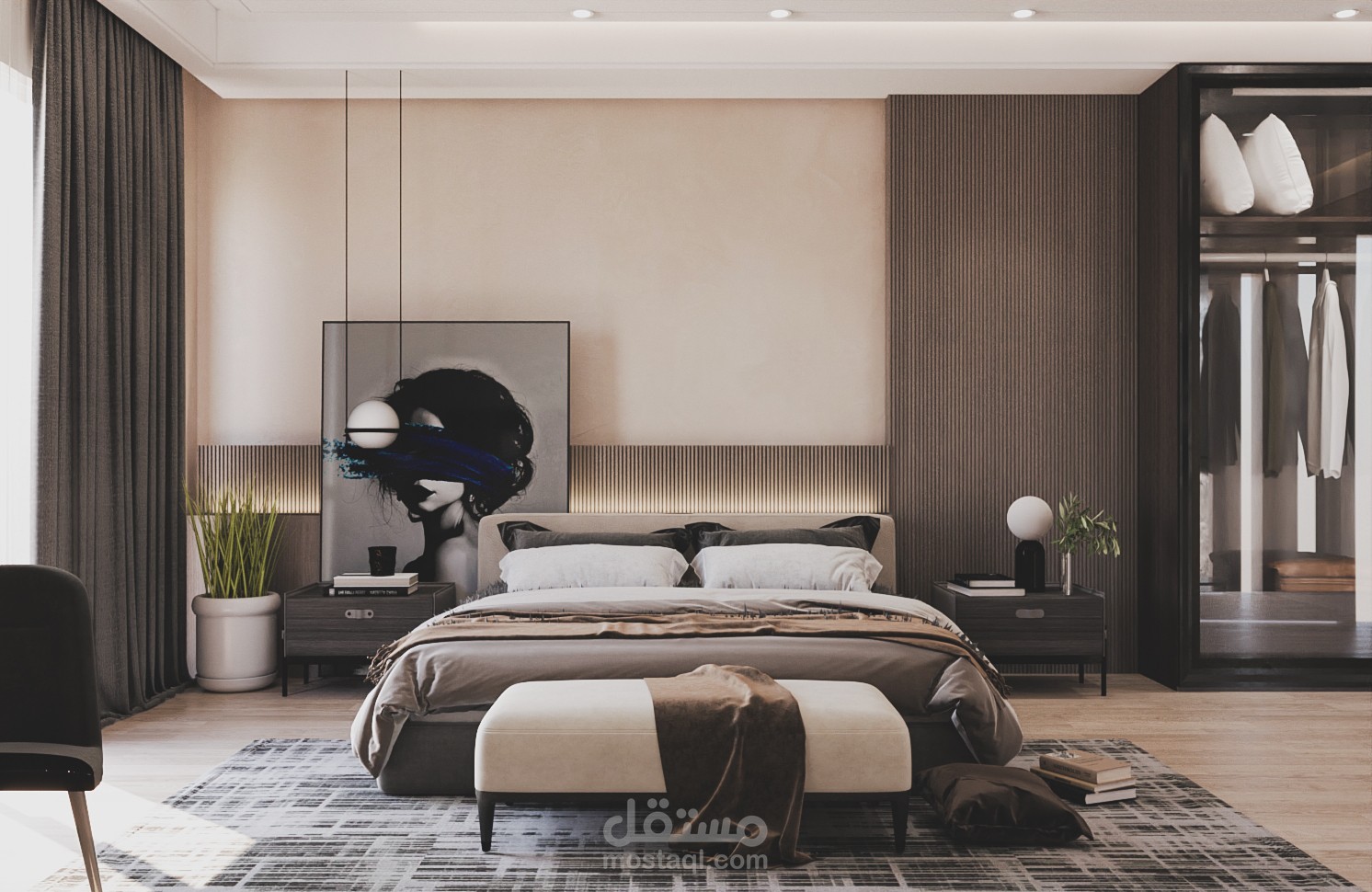 Modern - warm Bedroom design