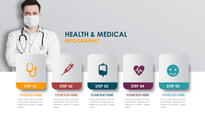 انفوجرافيك بوربوينت سلايد -   infographic medical slide