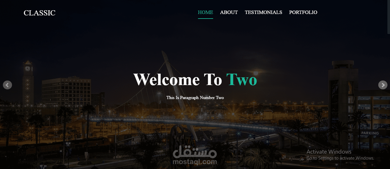landing page