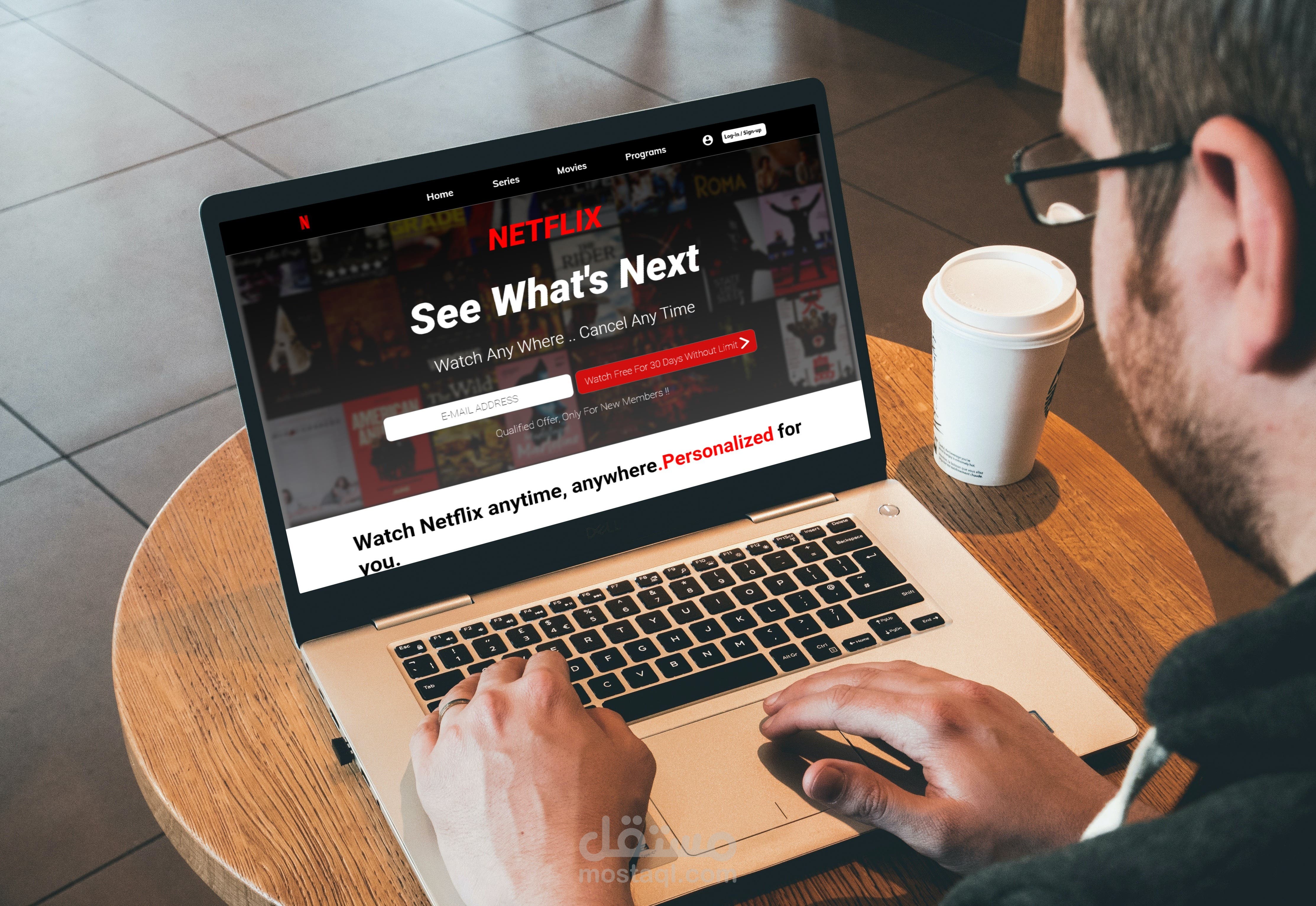 Netflix Concept - Landing Page