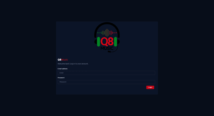 [Laravel] Q8 Music لوحة تحكم