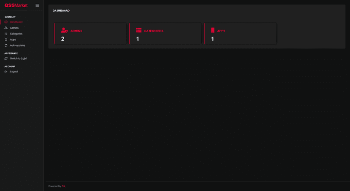 [Vue.js] QS Market  لوحة تحكم خاصه بالأدمن لمتجر تطبيقات