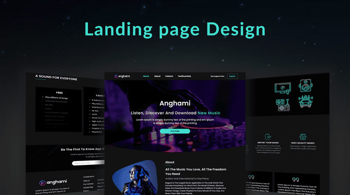 Anghami-Landing Page