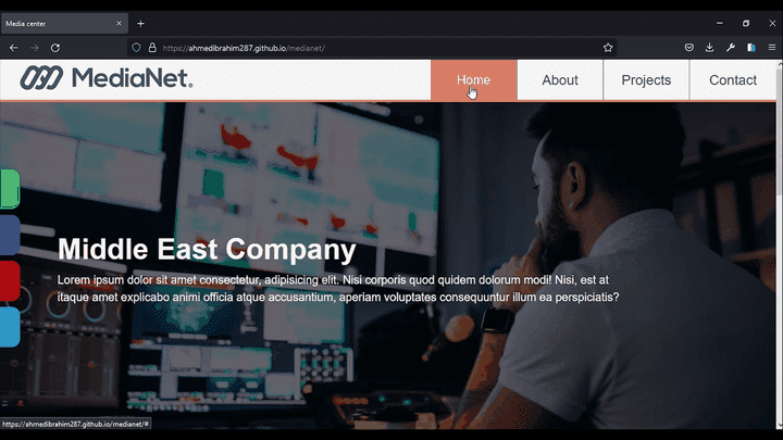 MediaNet Landing Page