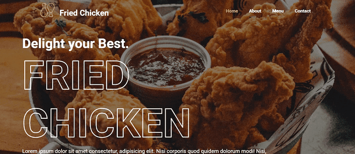 Fried-Chicken Landing Page