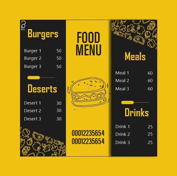 Menu design