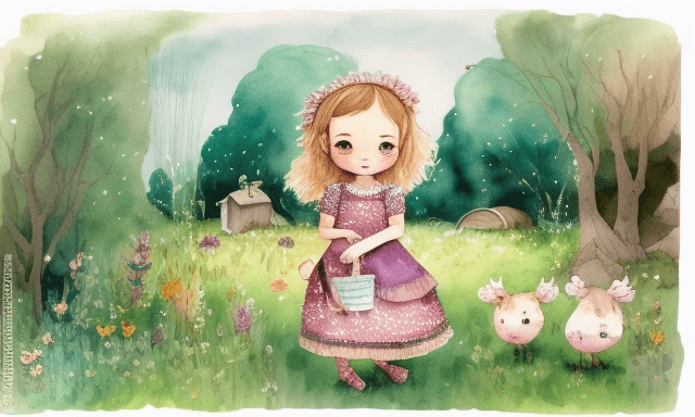 Cute girl in garden