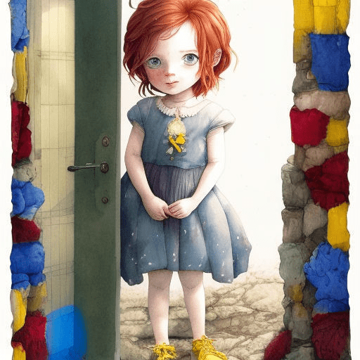 Girl entering a room