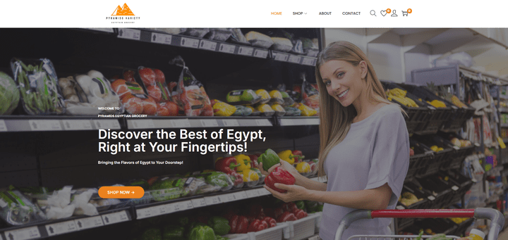 موقع Pyramids Egyptian Grocery – متجر إلكتروني للمنتجات المصرية في كندا
