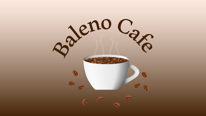 a logo for a café called " baleno cafe "