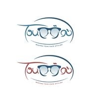 logo for glasses site called touq توق