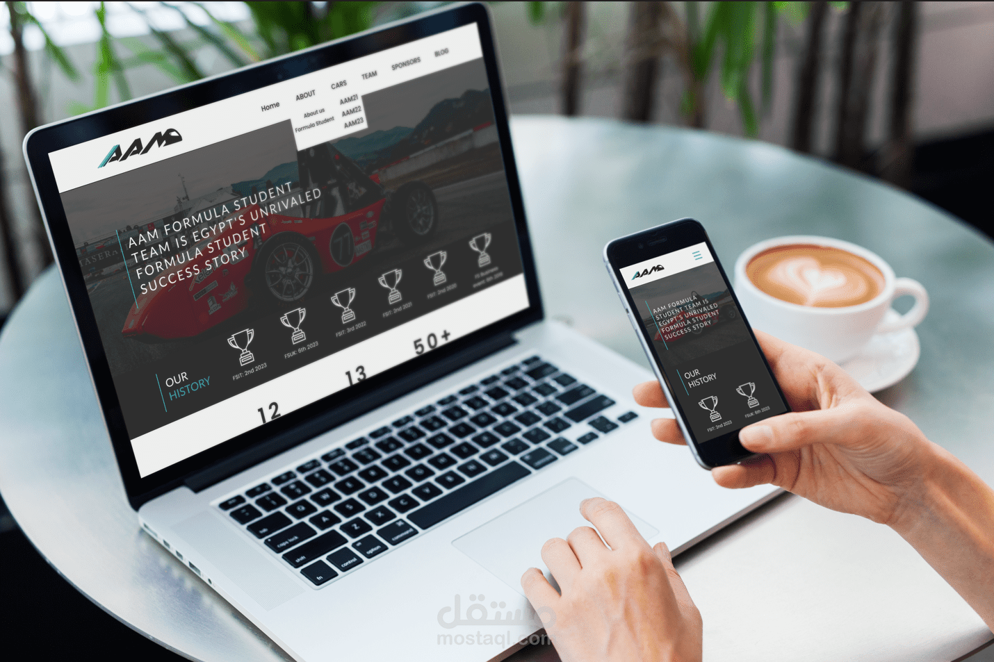 تصميم موقع UI UX لطلاب الفورمولا