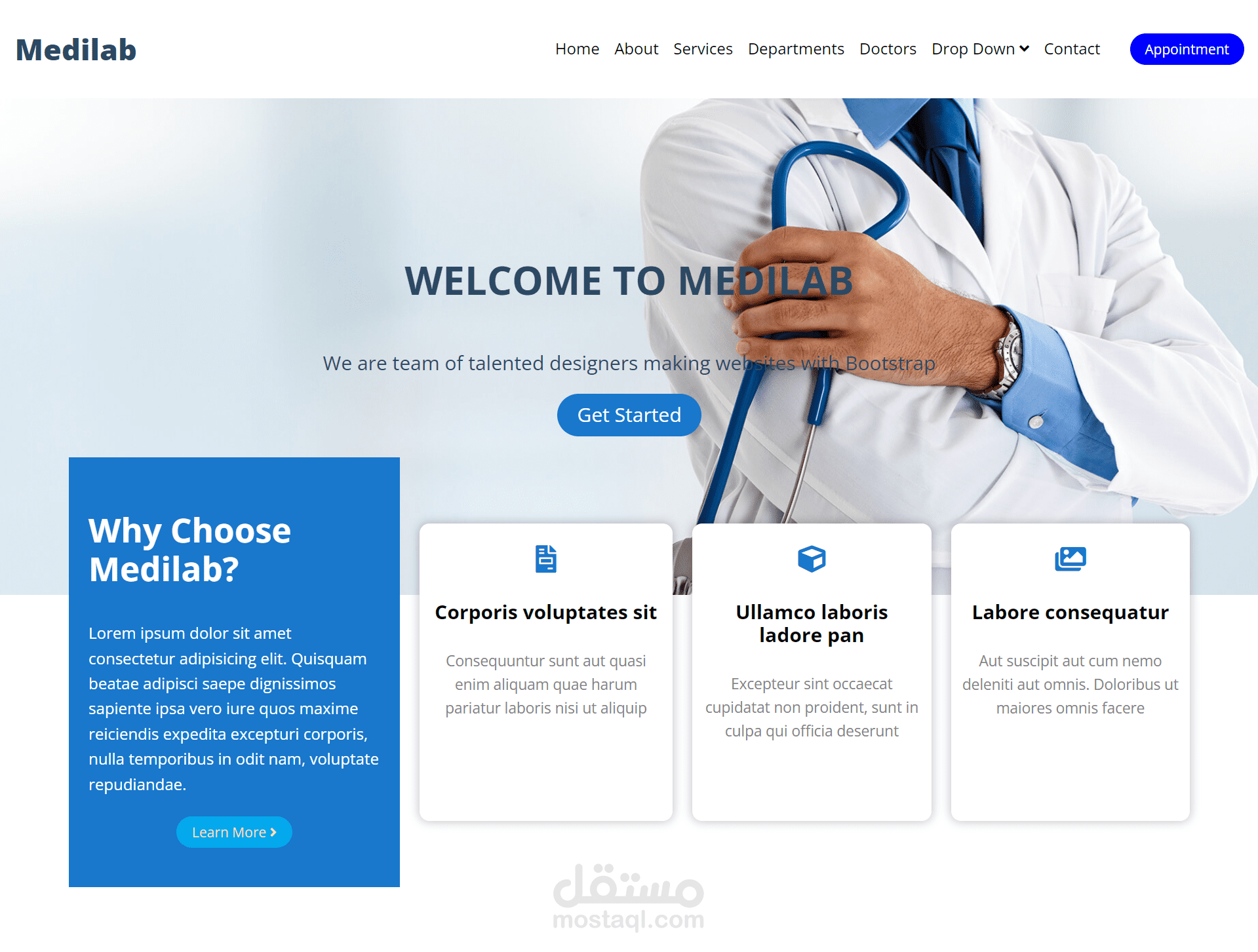 Medilab PSD Template to Website