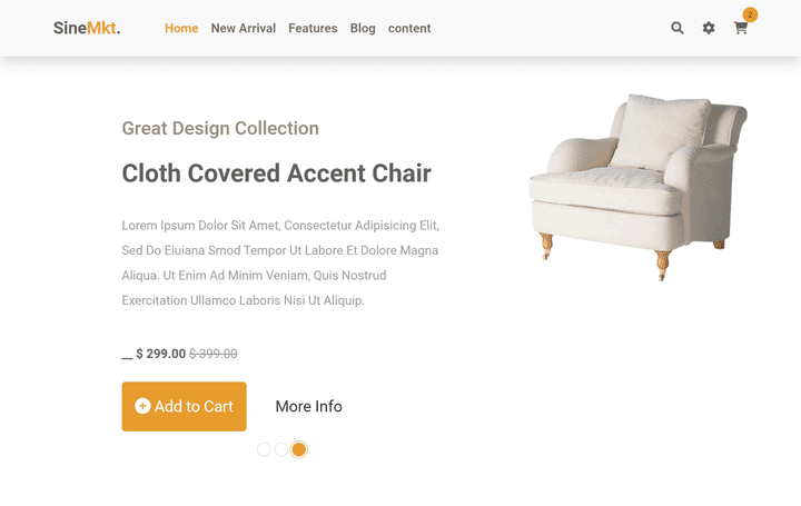 Furniture_SineMkt Template PSD to Web Website