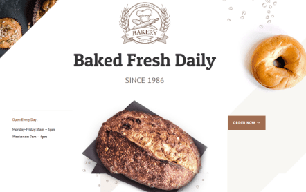 Bakery website