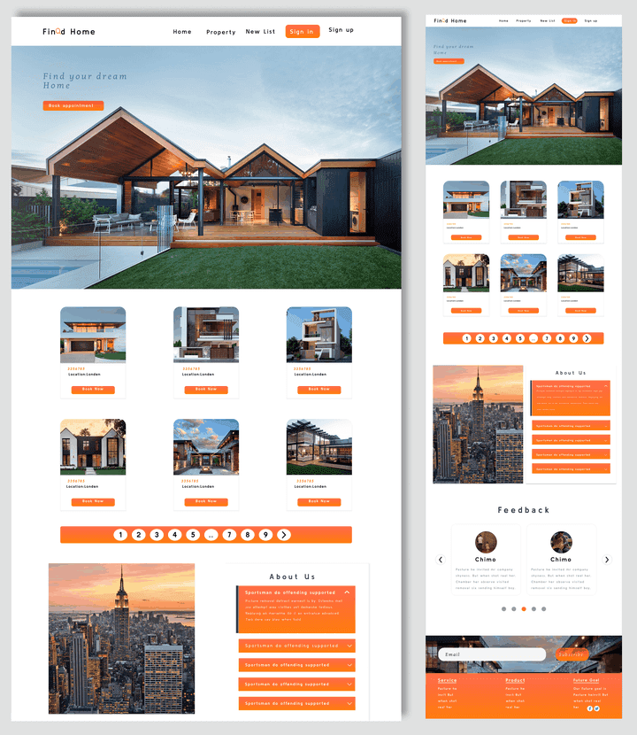 House selling Website UI