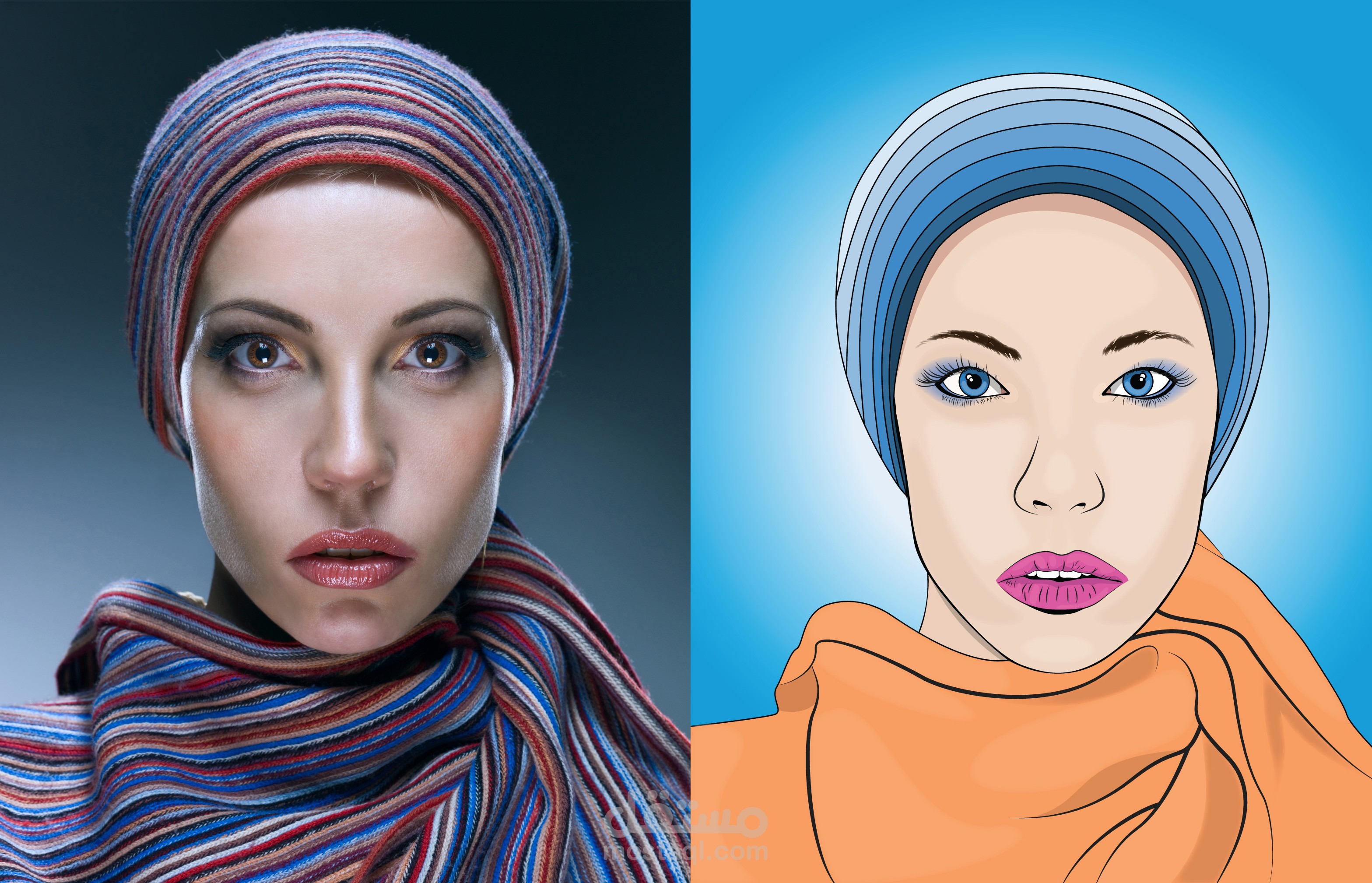 vector portrait illustration