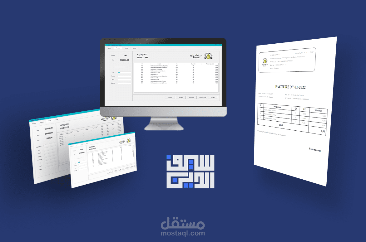 برنامج سطح مكتب لادارة مخزن مصنع زيت الزيتون بلغة python