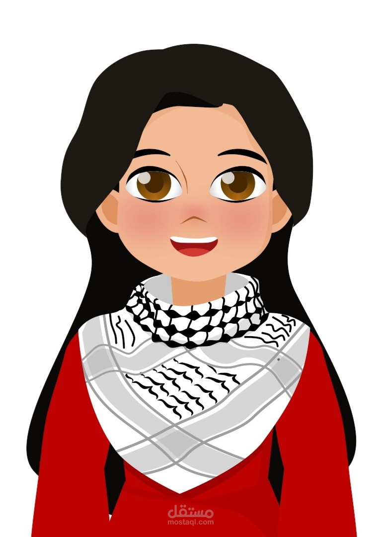 تحريك ورسم شخصية فلسطينية