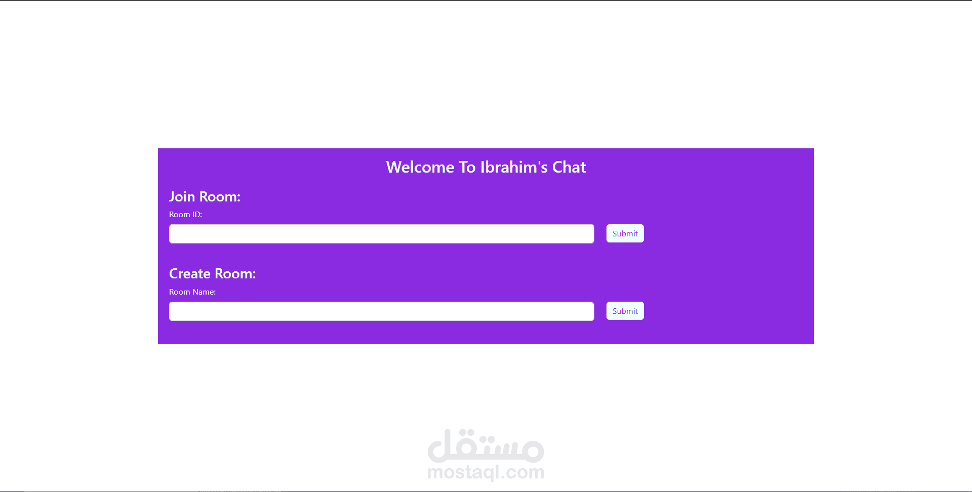 chat website prototype