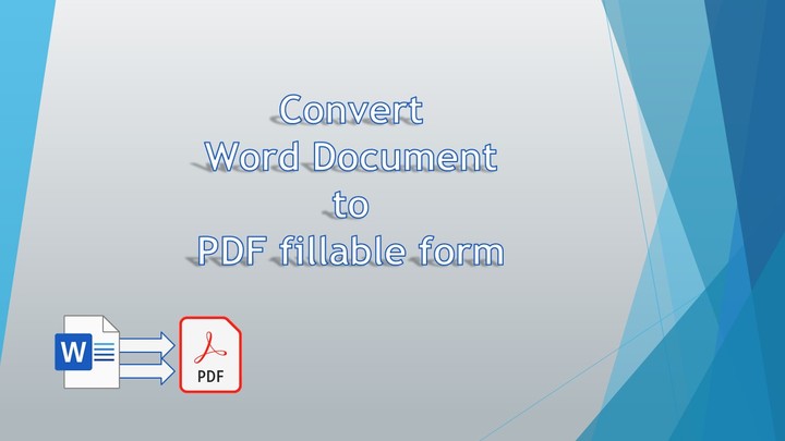 تحويل ملف word الى PDF Fillable Form