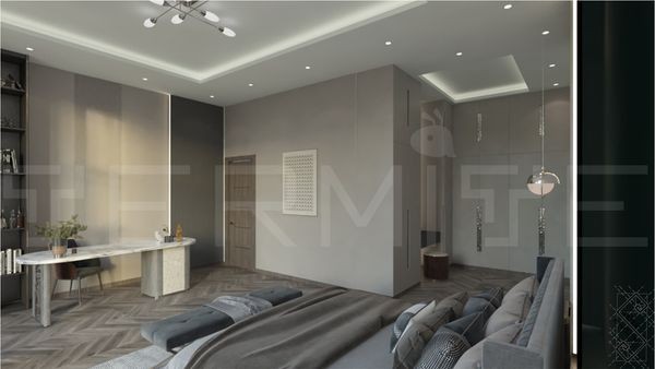 تصميم غرف نوم متنوعة لفيلا في السعودية (غرفة 4)