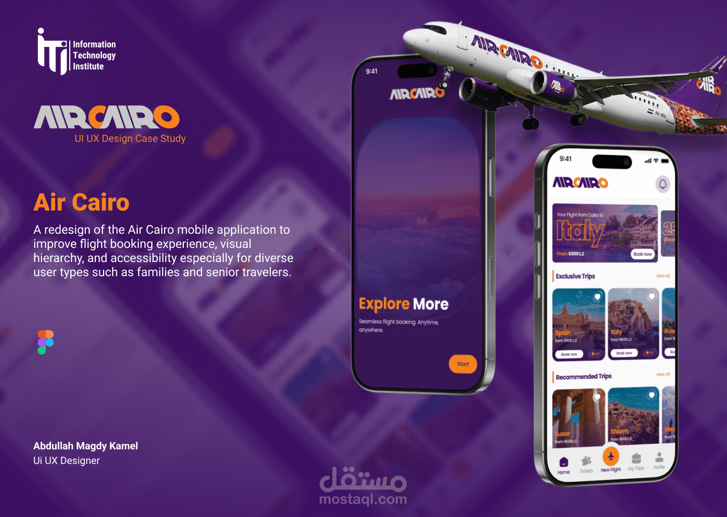 Air Cairo Mobile App – UX/UI Redesign | إعادة تصميم تطبيق Air Cairo لتجربة مستخدم وواجهة حديثة