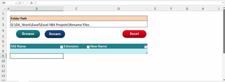 Renaming Files Using Excel VBA