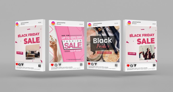 تصاميم سوشيال ميديا الجمعة البيضاء Black Friday Social Media Designs