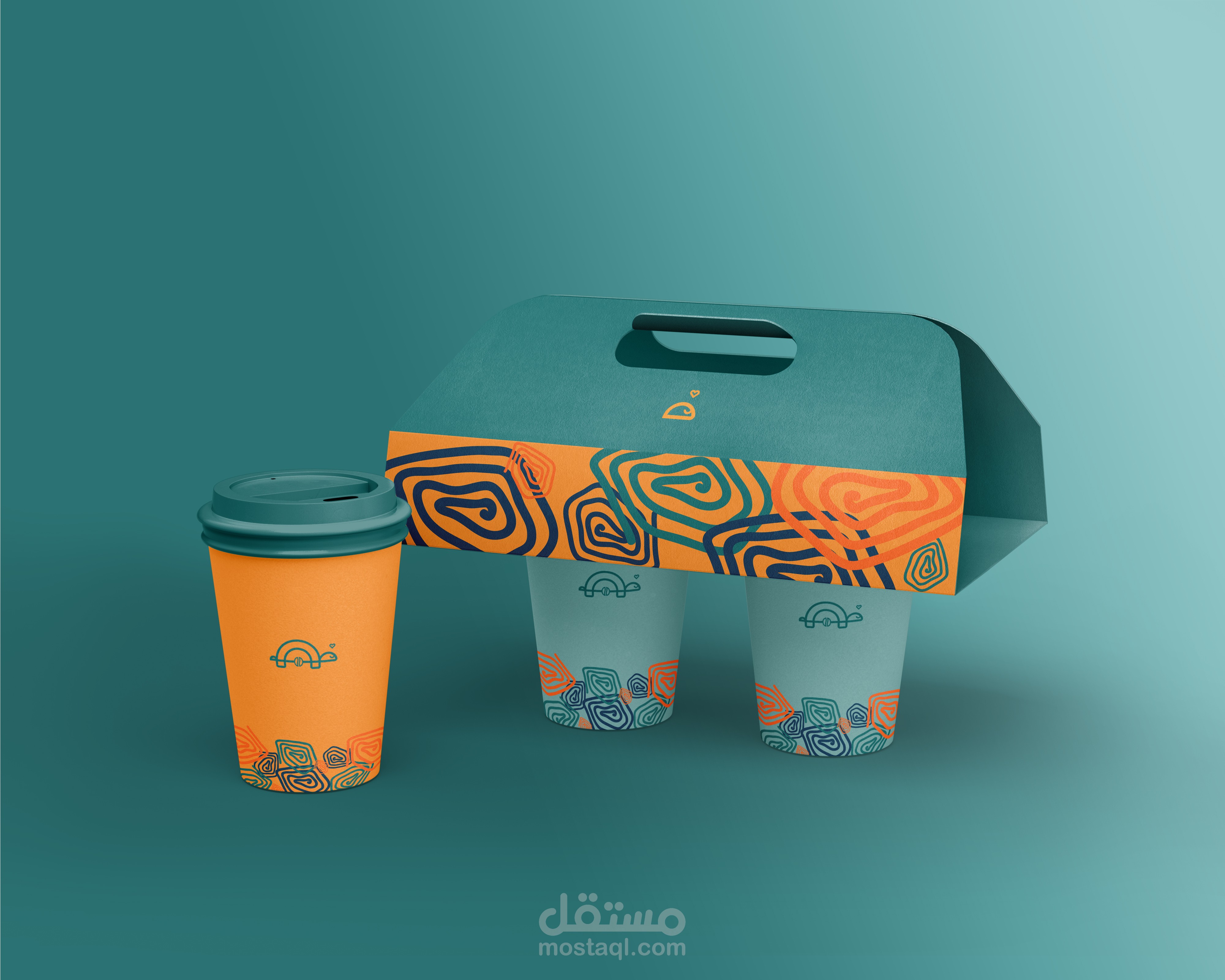 تصميم شعار وهوية ل تورتل كافيه | TURTLE CAFE