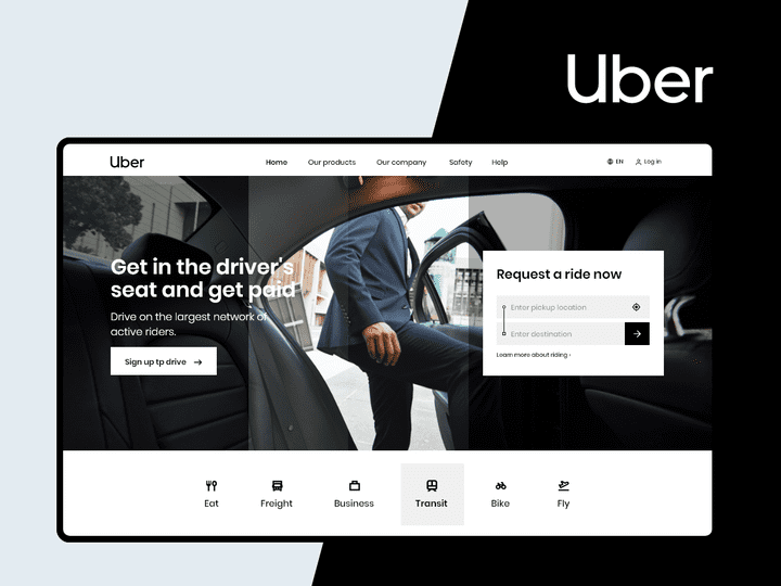 Uber Homepage Redesign