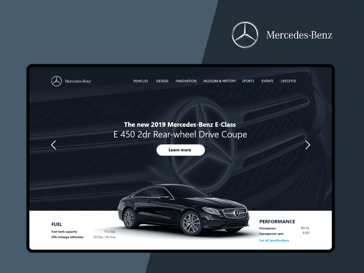 Mercedez-Benz Homepage Redesign