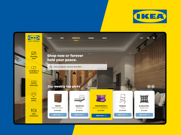 IKEA Jordan Homepage Redesign
